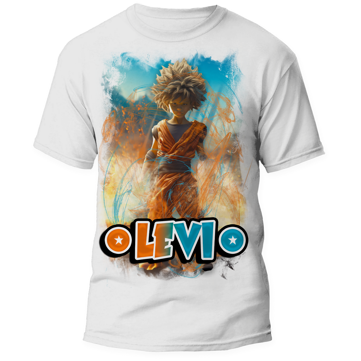 DBZ- Inspired Center Print Shirt