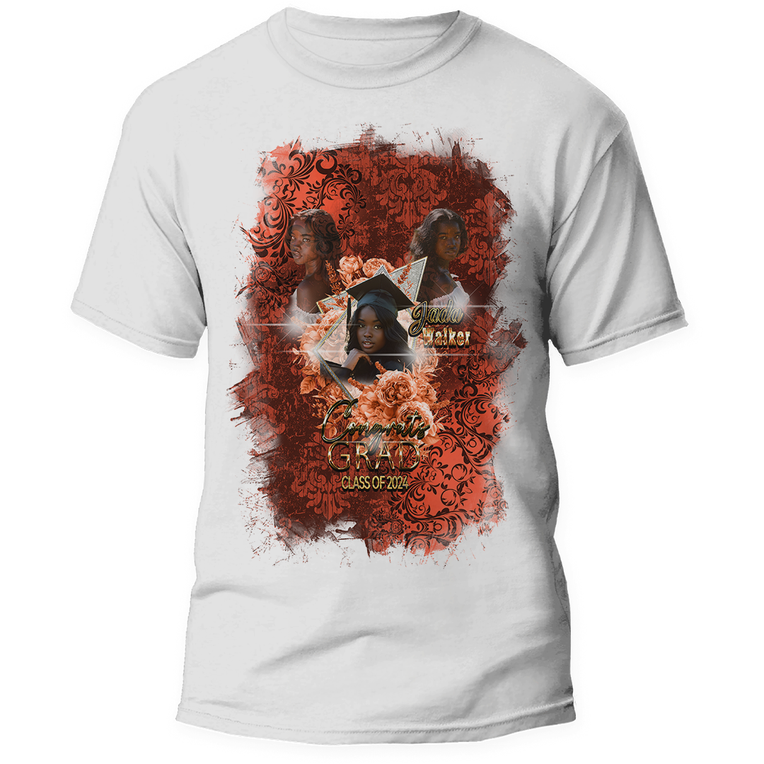 Graduation 2024 Damask Custom Photo Shirt