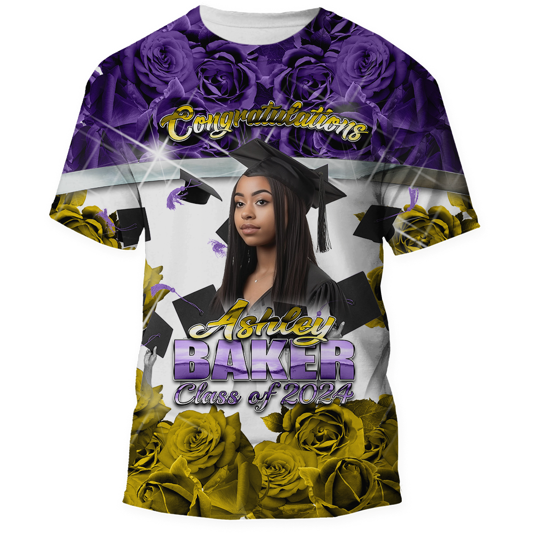 Graduation 2024 Rose Personalized Shirt