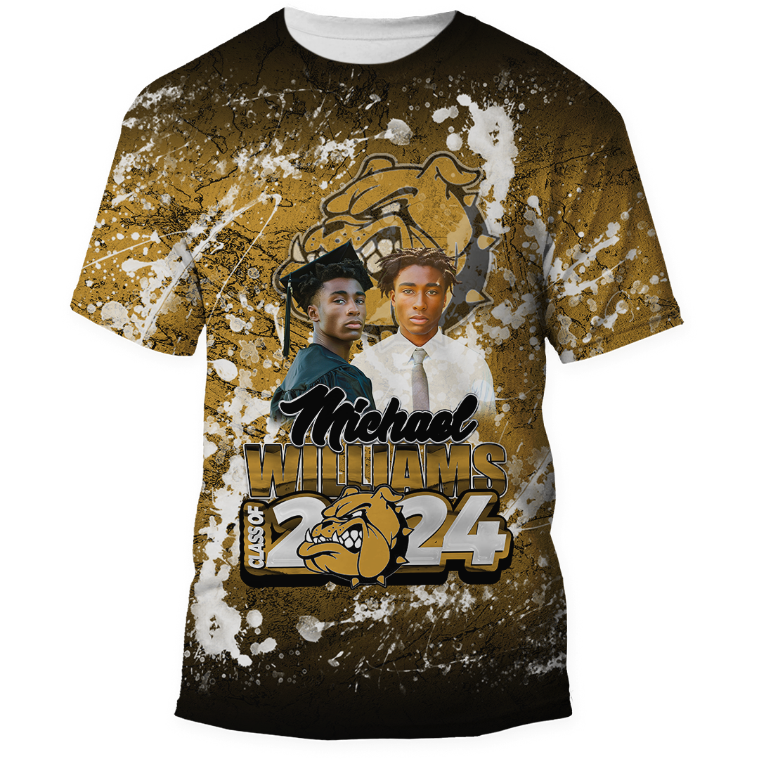 Graduation 2024 Splash Custom Photo Shirt