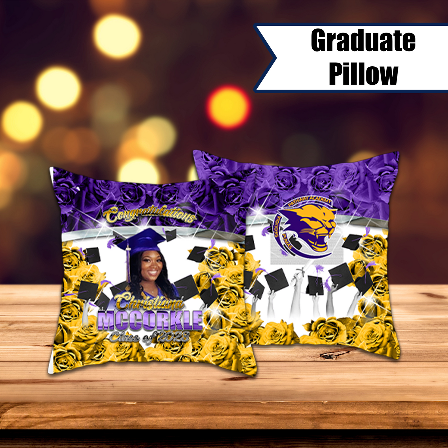 Christiana McCorkle Graduation Pillow Cover