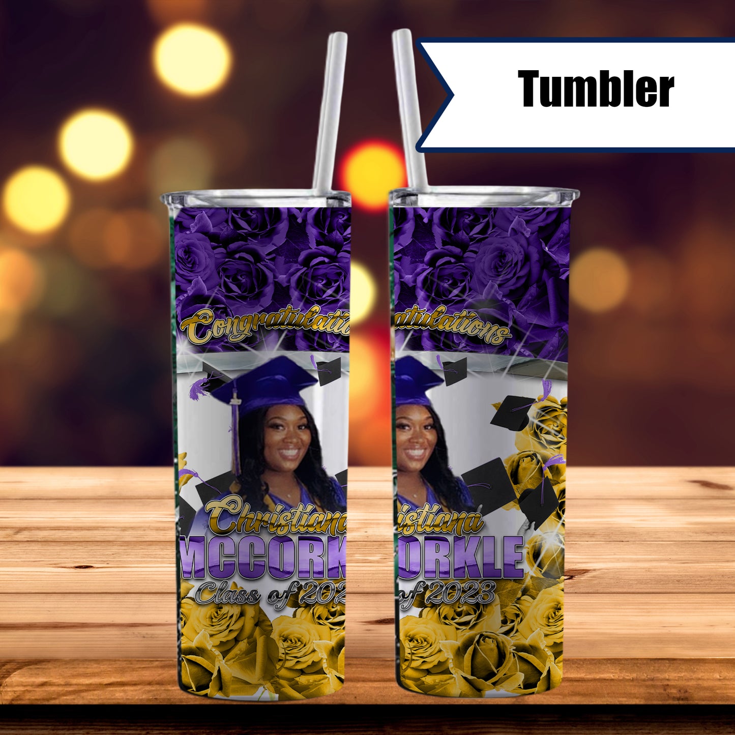 Rose Graduation Tumbler