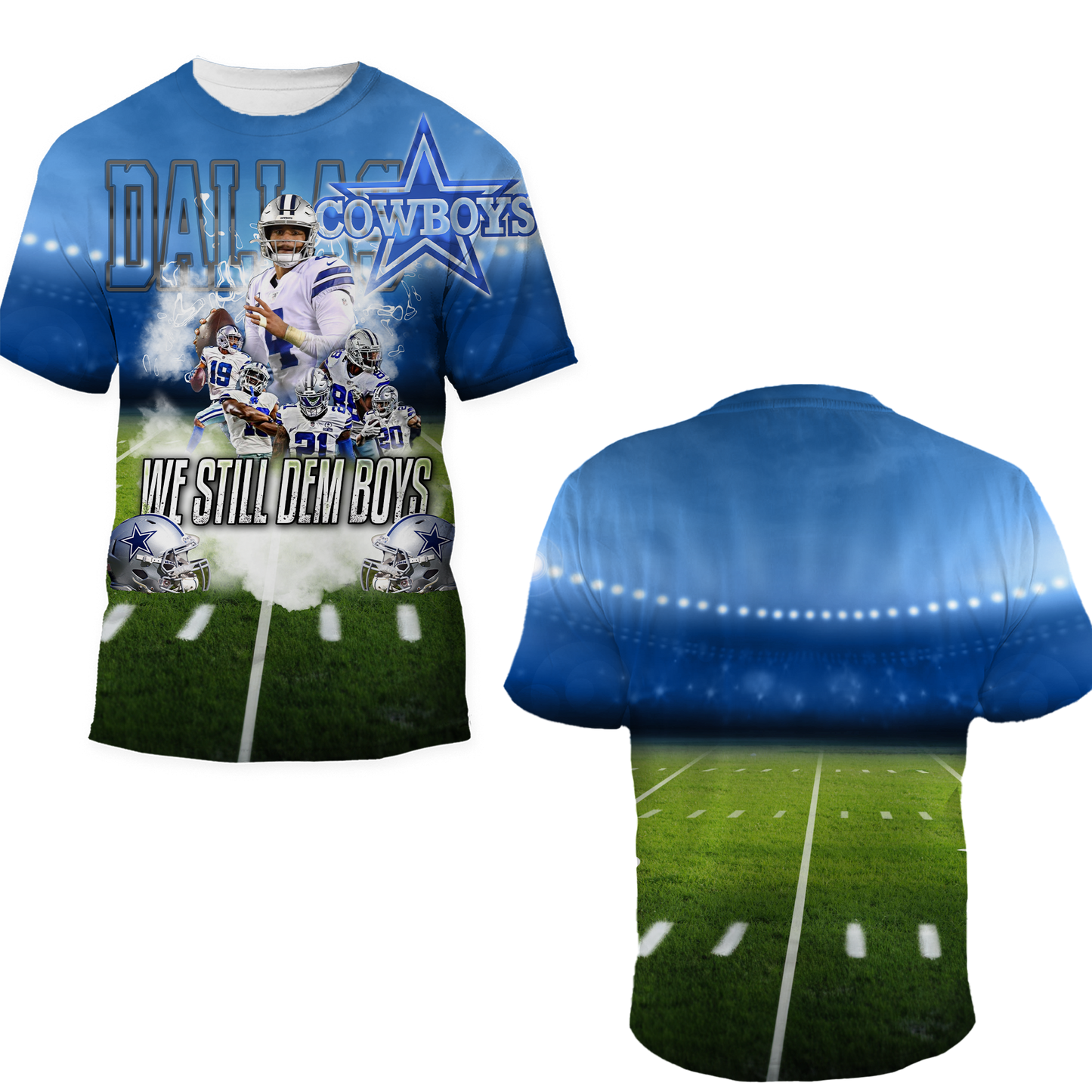 Cowboys 3D Football Front and Back Shirt