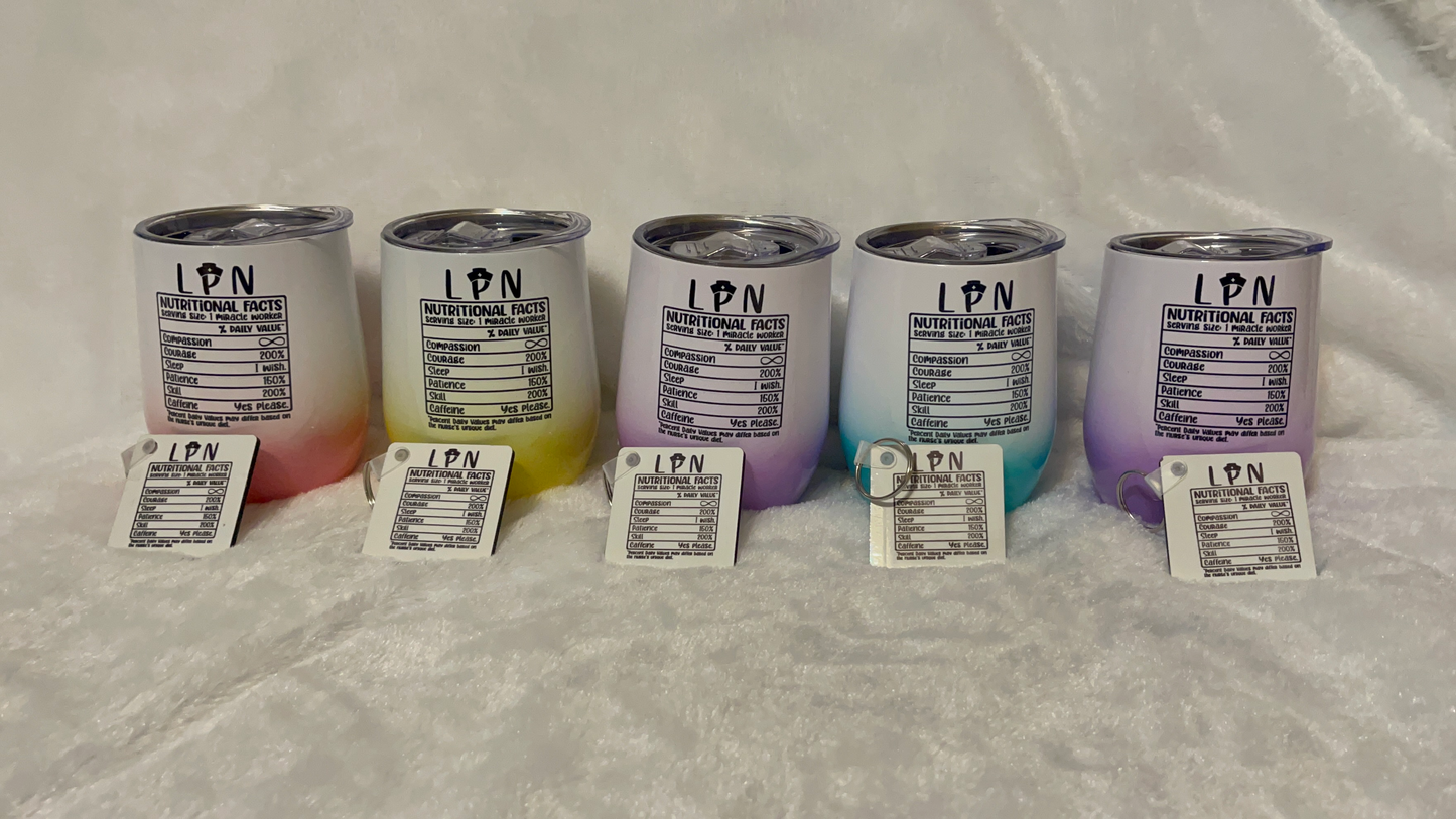 Color Gradient 12oz Wine Tumbler