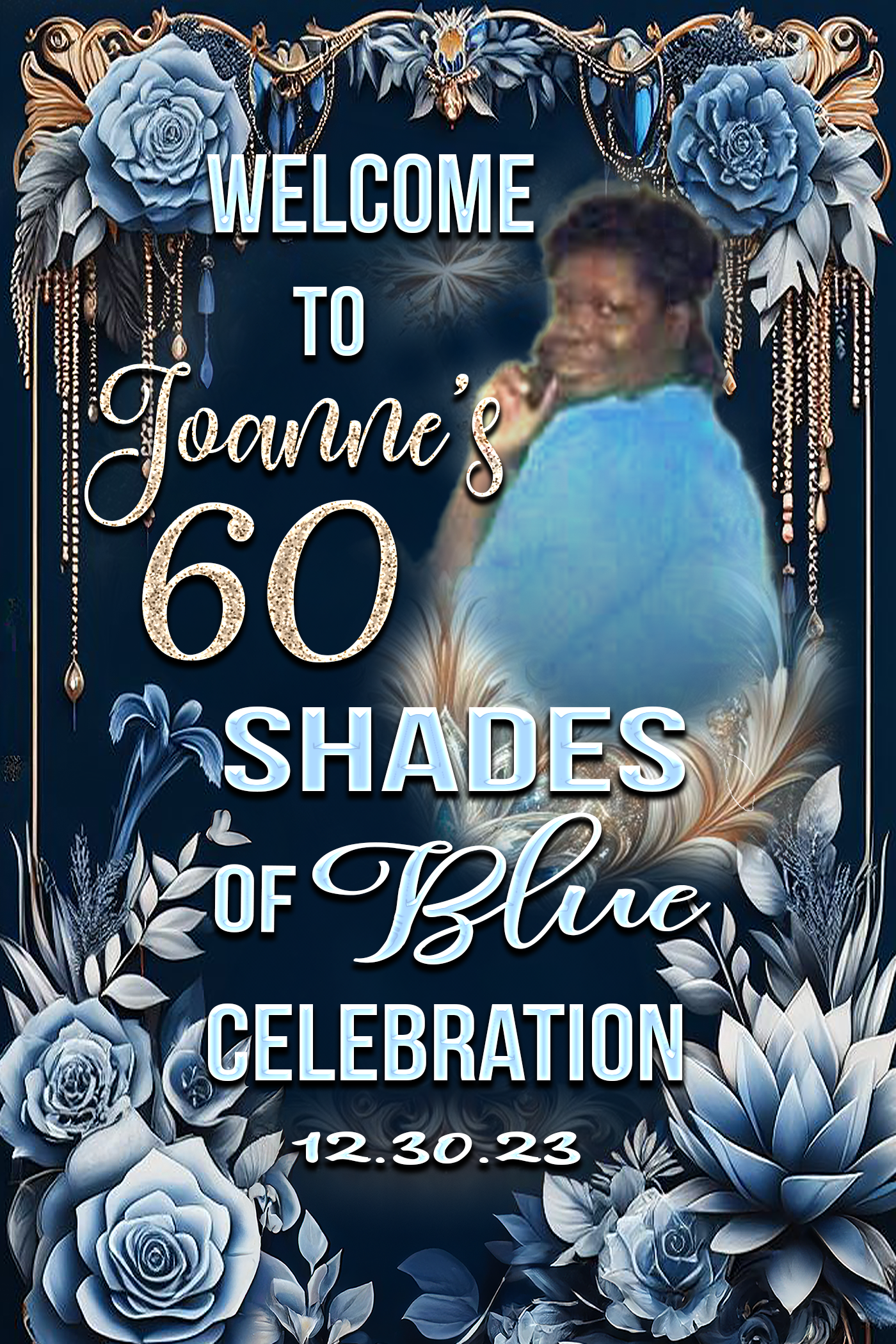 Welcome Sign- 60 Shades Of Blue