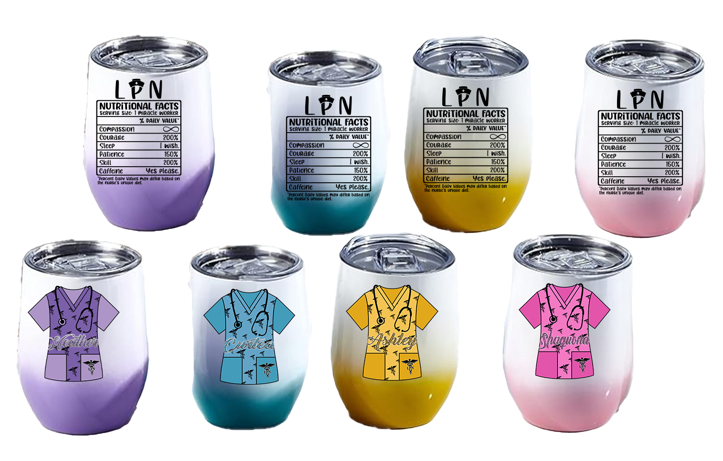 Color Gradient 12oz Wine Tumbler
