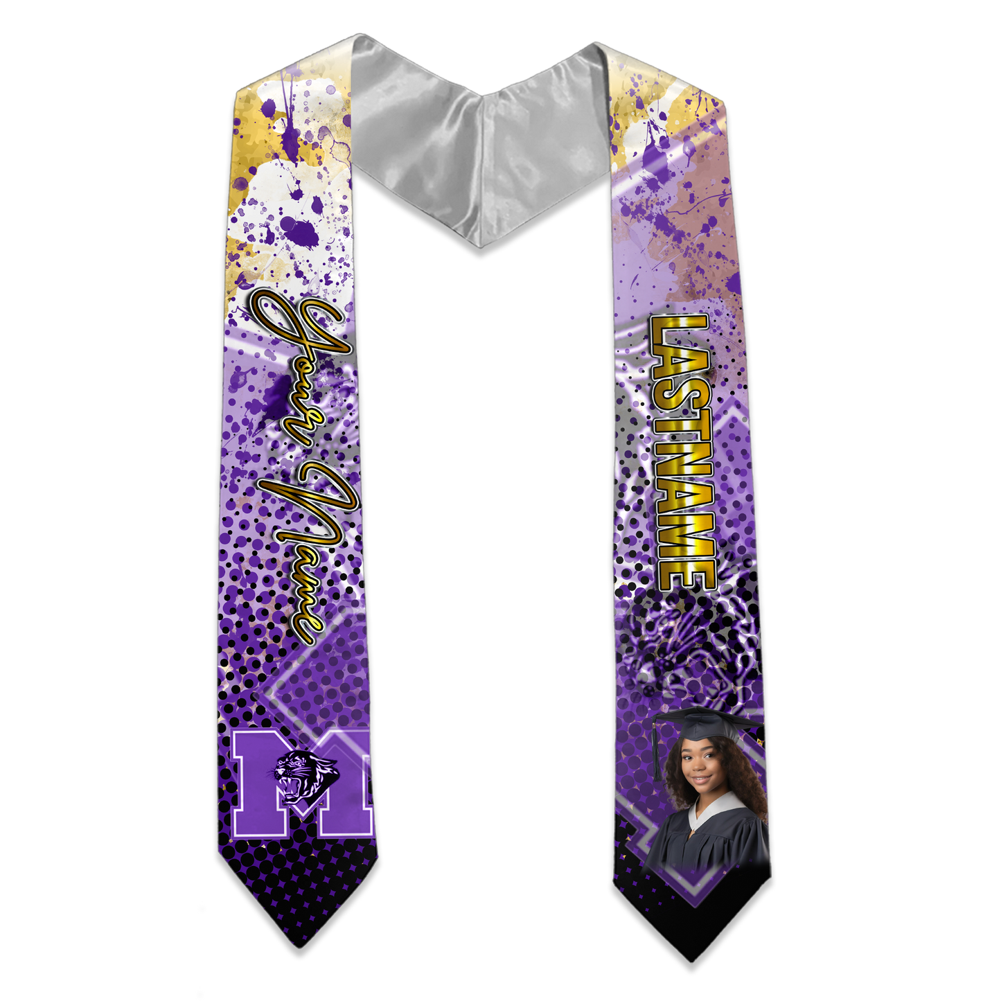 Graduation 2023 Halftone-Splash Graduation Stole