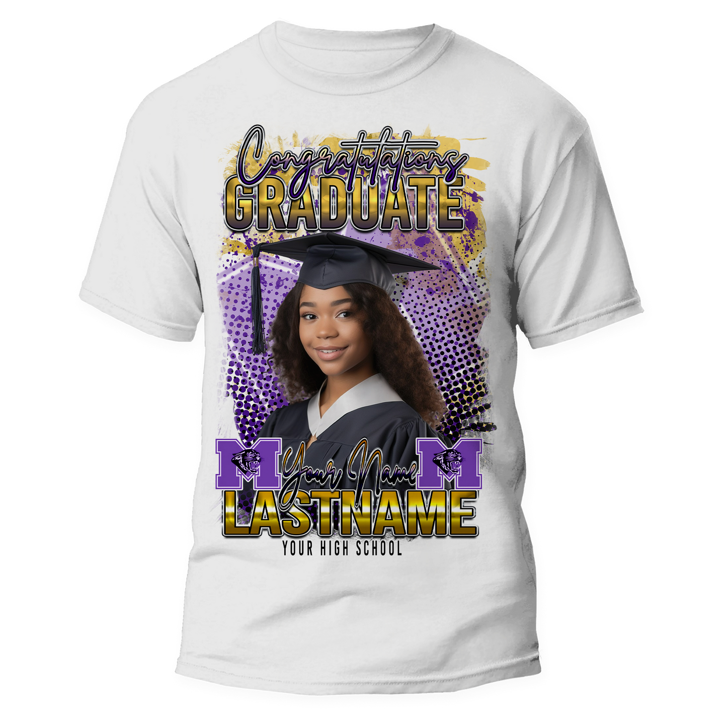 Graduation Premium Center Print T-Shirt