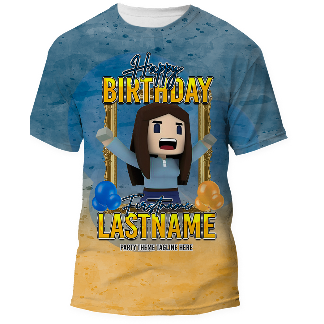 3D/ All-Over Birthday Shirt