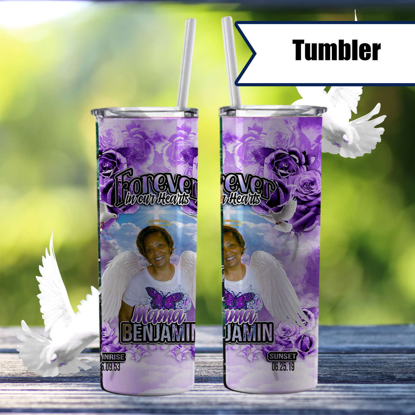 Roses Memorial Tumbler