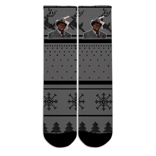 Ugly Christmas Sweater Wonder Why Christmas Missed Us Socks