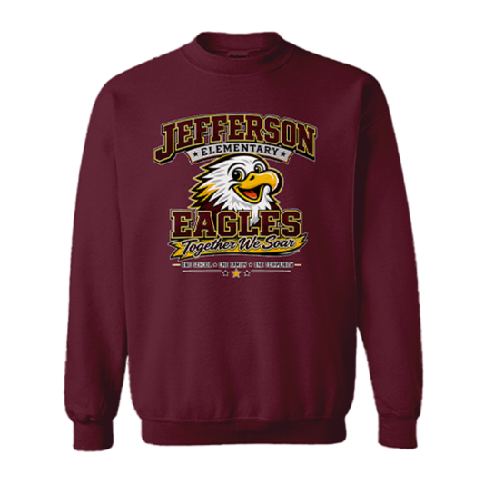 Jefferson Elementary Eagles Spirit Crewneck Sweatshirt