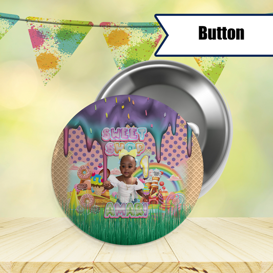 Amari Sweet Shop Birthday Button