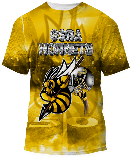 All Over CSRA Hornets Football Front and Back Shirt