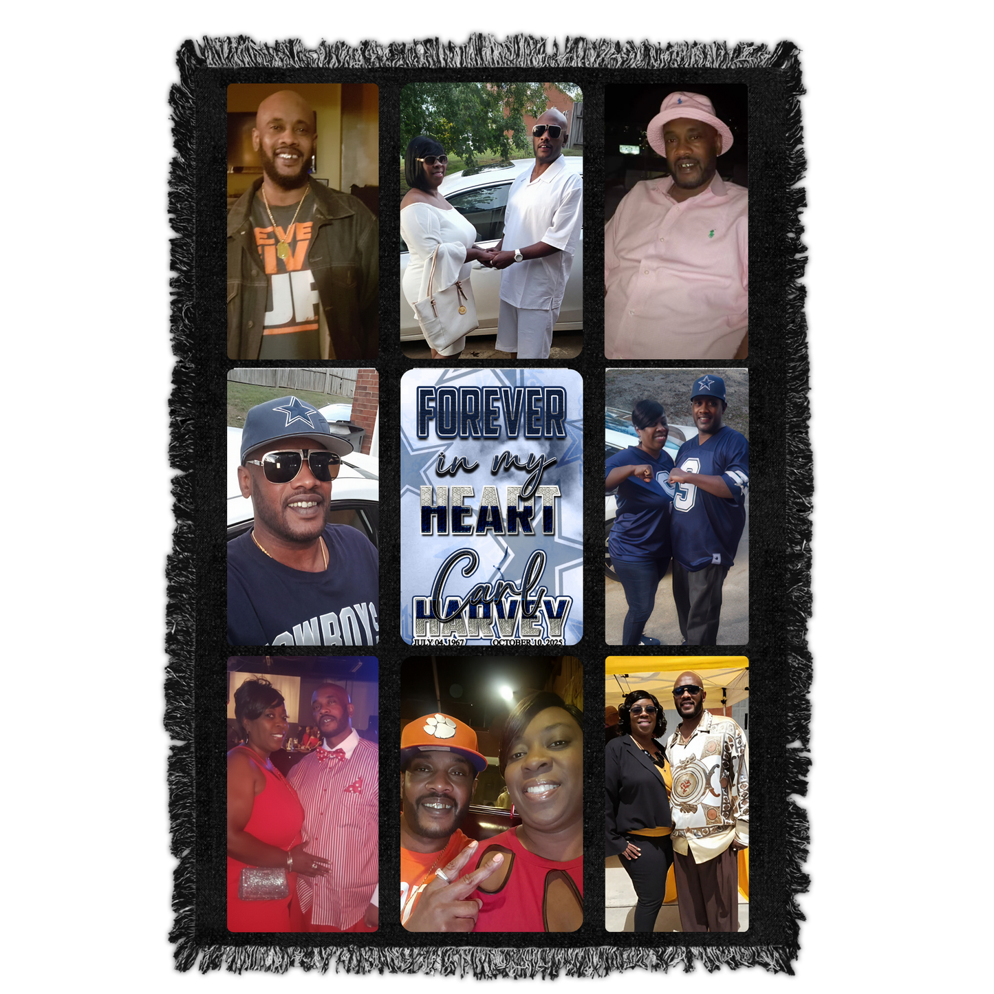 9-Panel Personalized Photo Blanket 40x60 | Custom Photo Collage Fleece Blanket