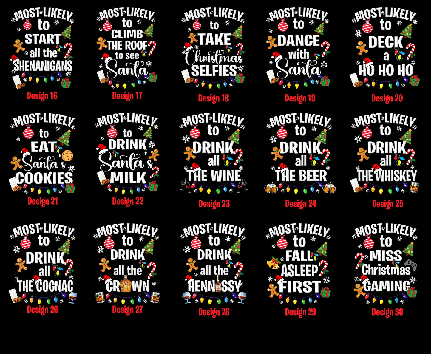 Most Likely To Christmas Shirts (Pjs not included)