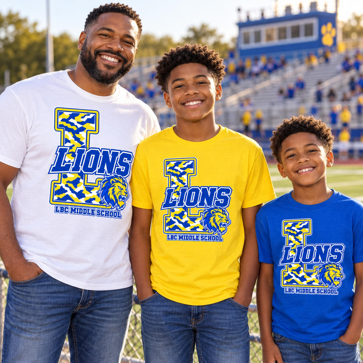 LBC Middle School Lions Camo Spirit Wear
