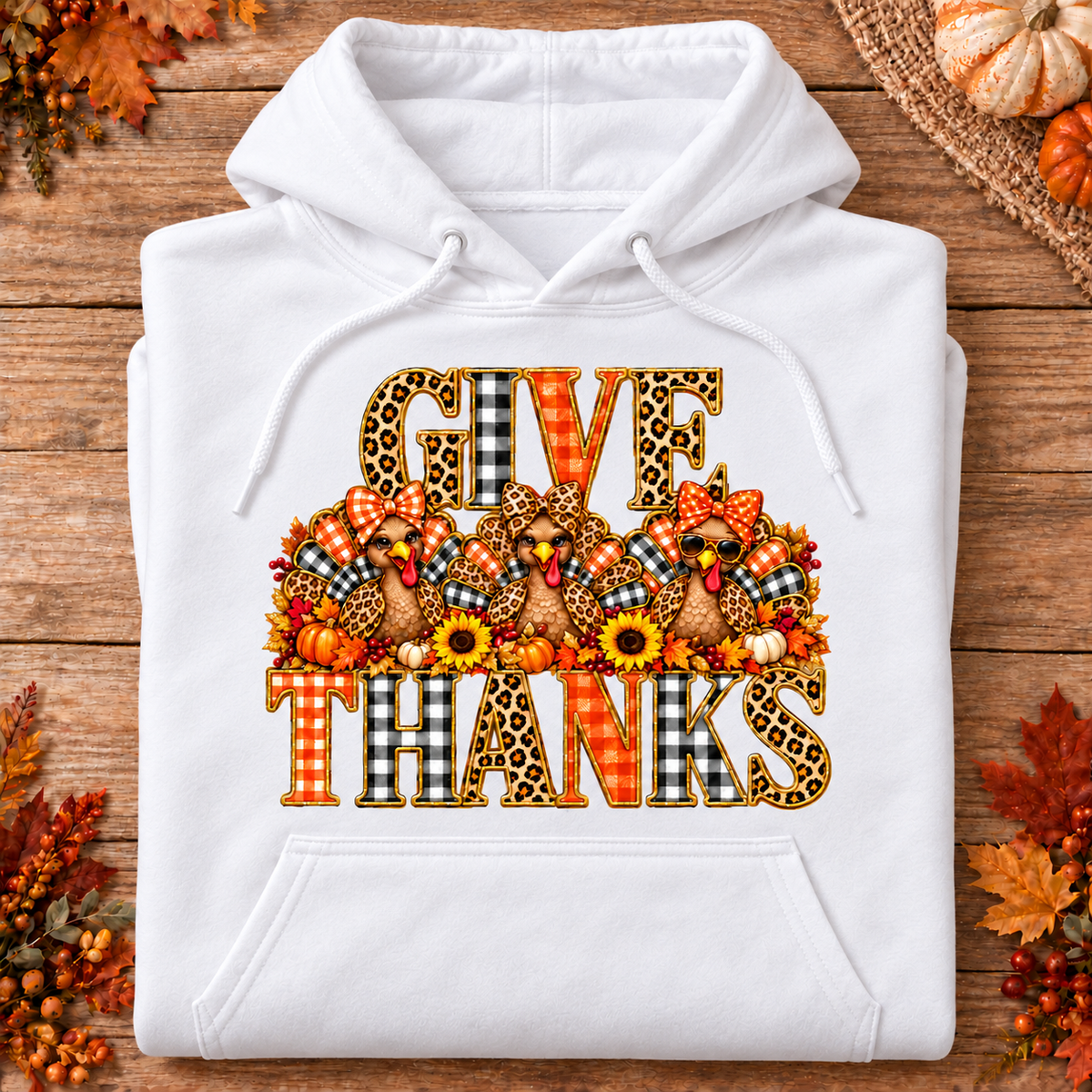 Give Thanks Turkey Trio hoodie