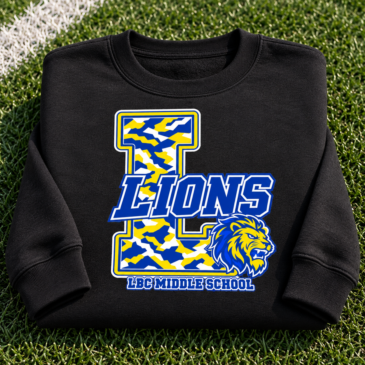 LBC Middle School Lions Camo Spirit Wear