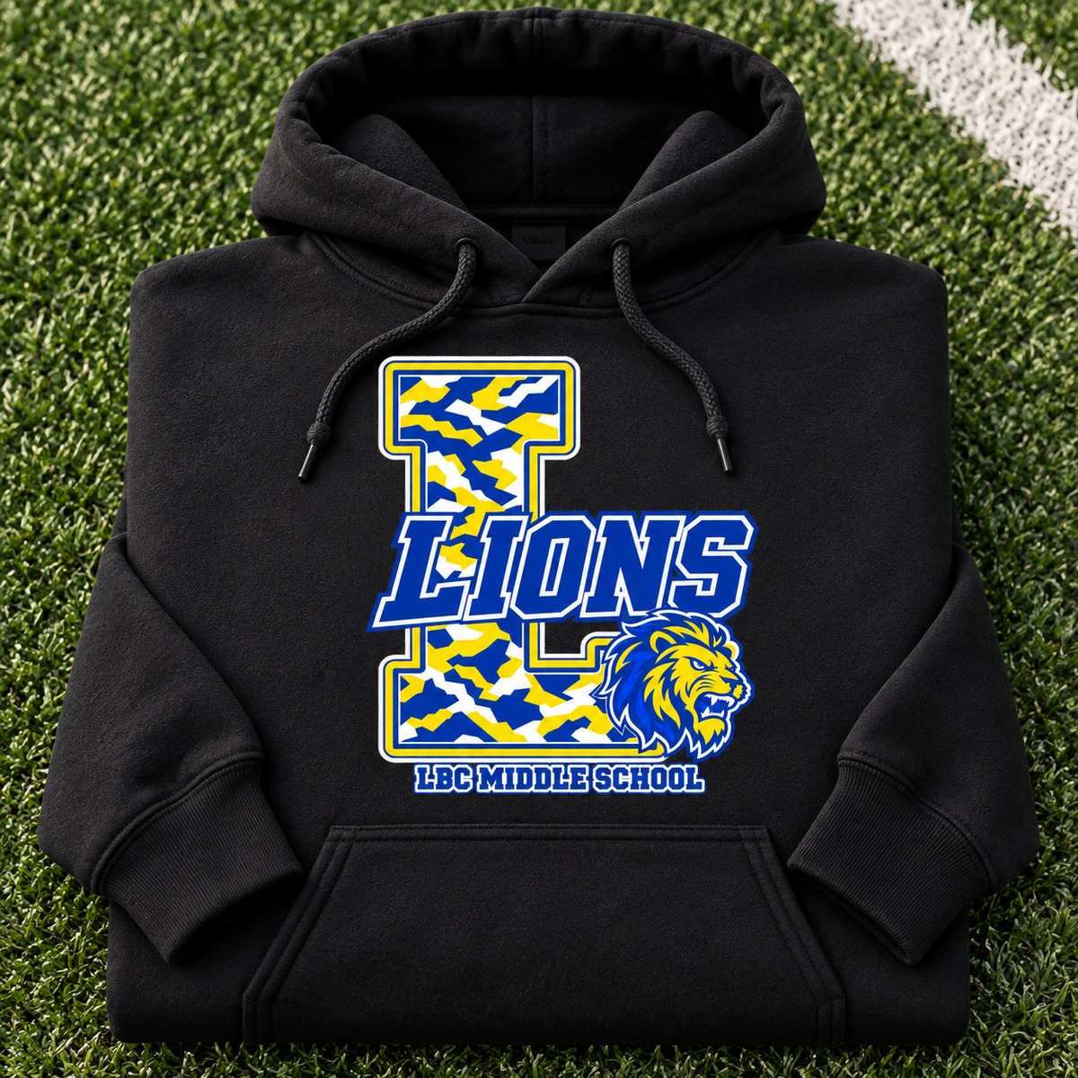 LBC Middle School Lions Camo Spirit Wear