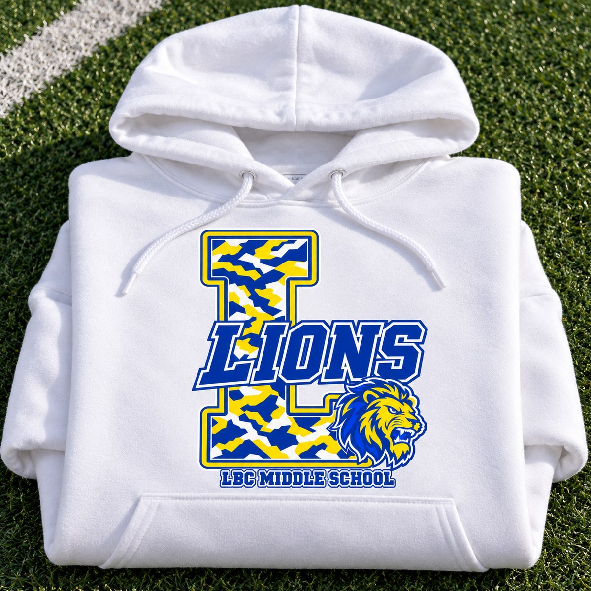 LBC Middle School Lions Camo Spirit Wear