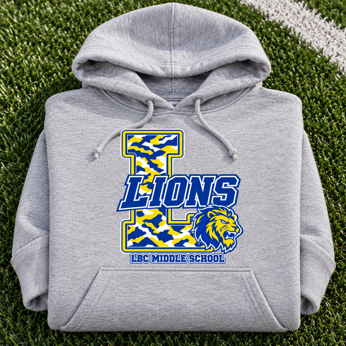 LBC Middle School Lions Camo Spirit Wear