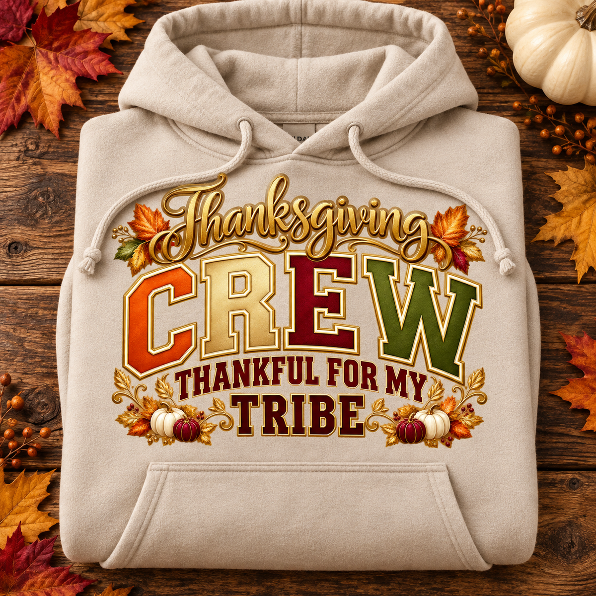 Thankful for My Tribe Thanksgiving Crew hoodie