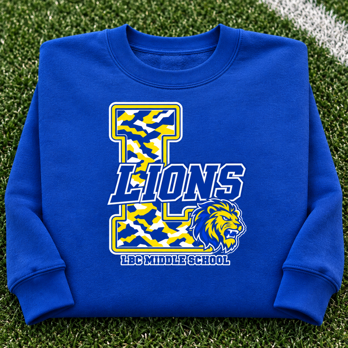 LBC Middle School Lions Camo Spirit Wear