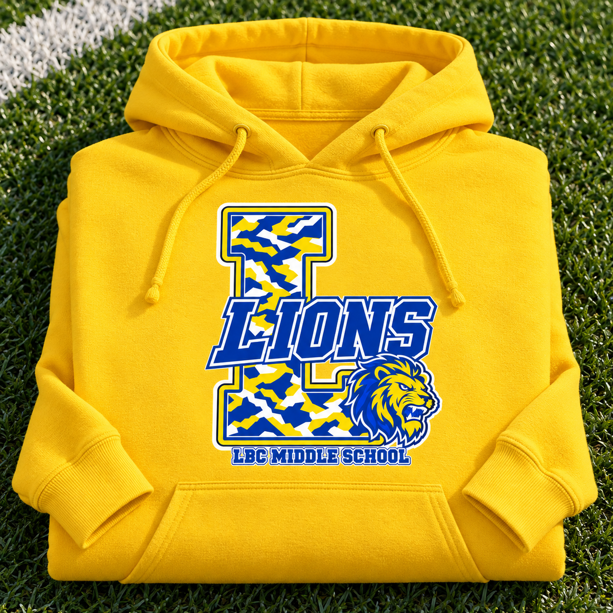 LBC Middle School Lions Camo Spirit Wear