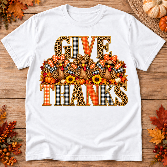 Give Thanks Turkey Trio t-shirt