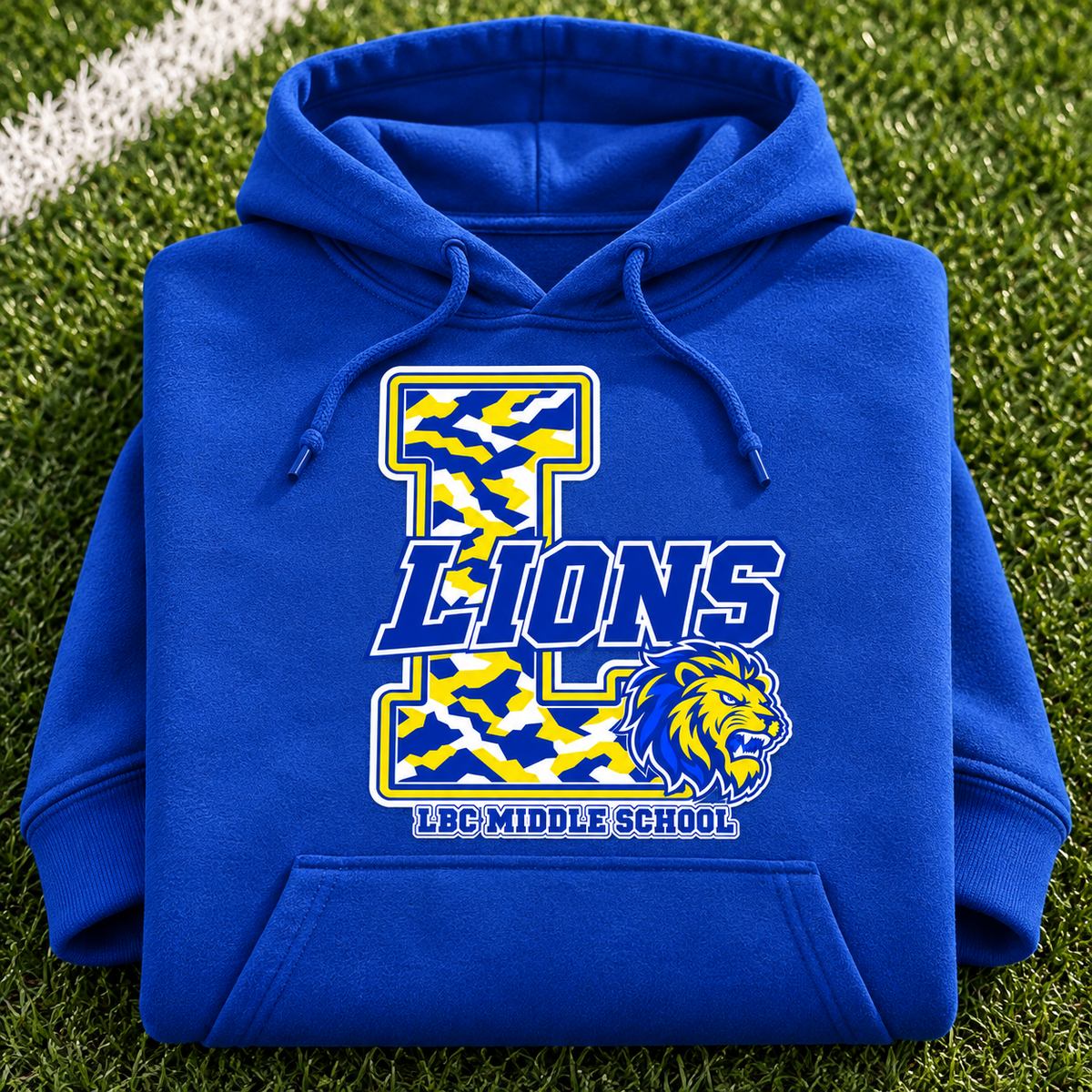 LBC Middle School Lions Camo Spirit Wear