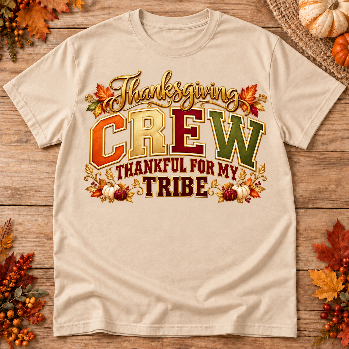 Thankful for My Tribe Thanksgiving Crew t-shirt