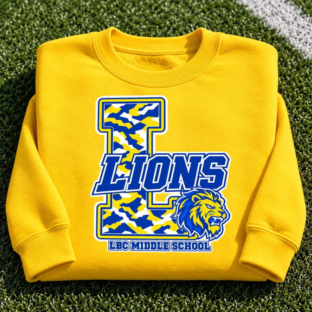 LBC Middle School Lions Camo Spirit Wear