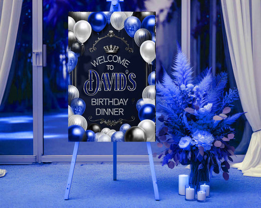 David's Birthday Dinner Personalized Welcome Sign