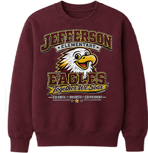 Jefferson Elementary Eagles Spirit Crewneck Sweatshirt