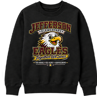 Jefferson Elementary Eagles Spirit Crewneck Sweatshirt