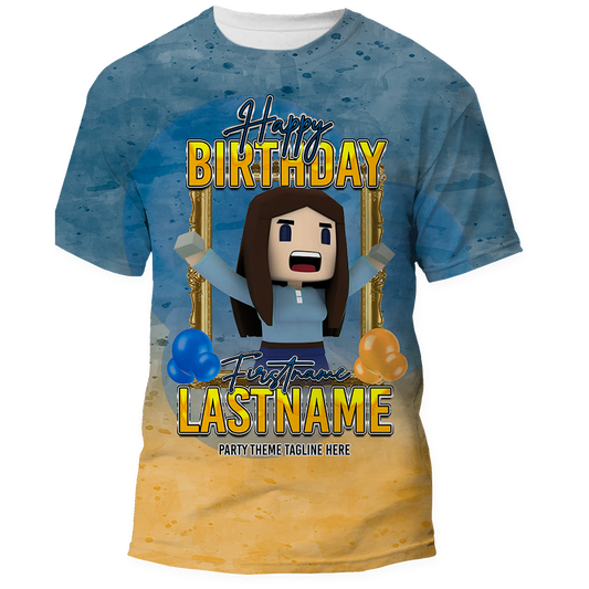 3D/ All-Over Birthday Shirt