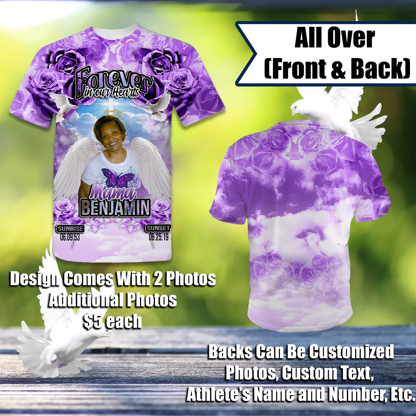 Roses Memorial All Over Shirt