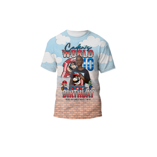 3D/All Over Mario Brothers Shirt