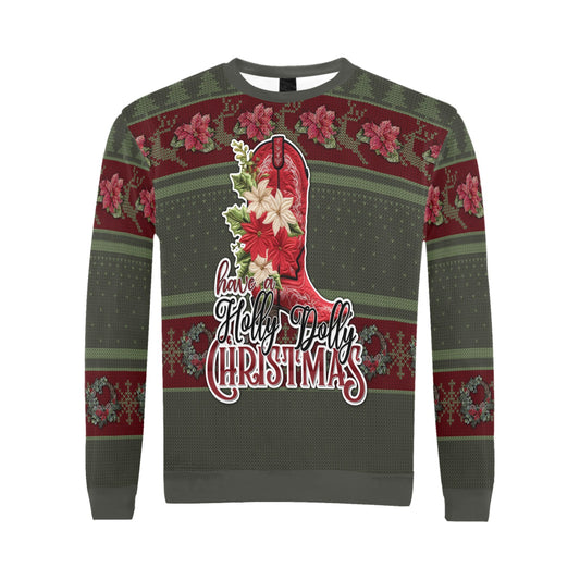 Have A Holly Dolly Christmas All Over Print Crewneck Sweatshirt